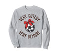 Very Cutesy Very Demure Soccer Sweatshirt - Minimalist Print for Adults