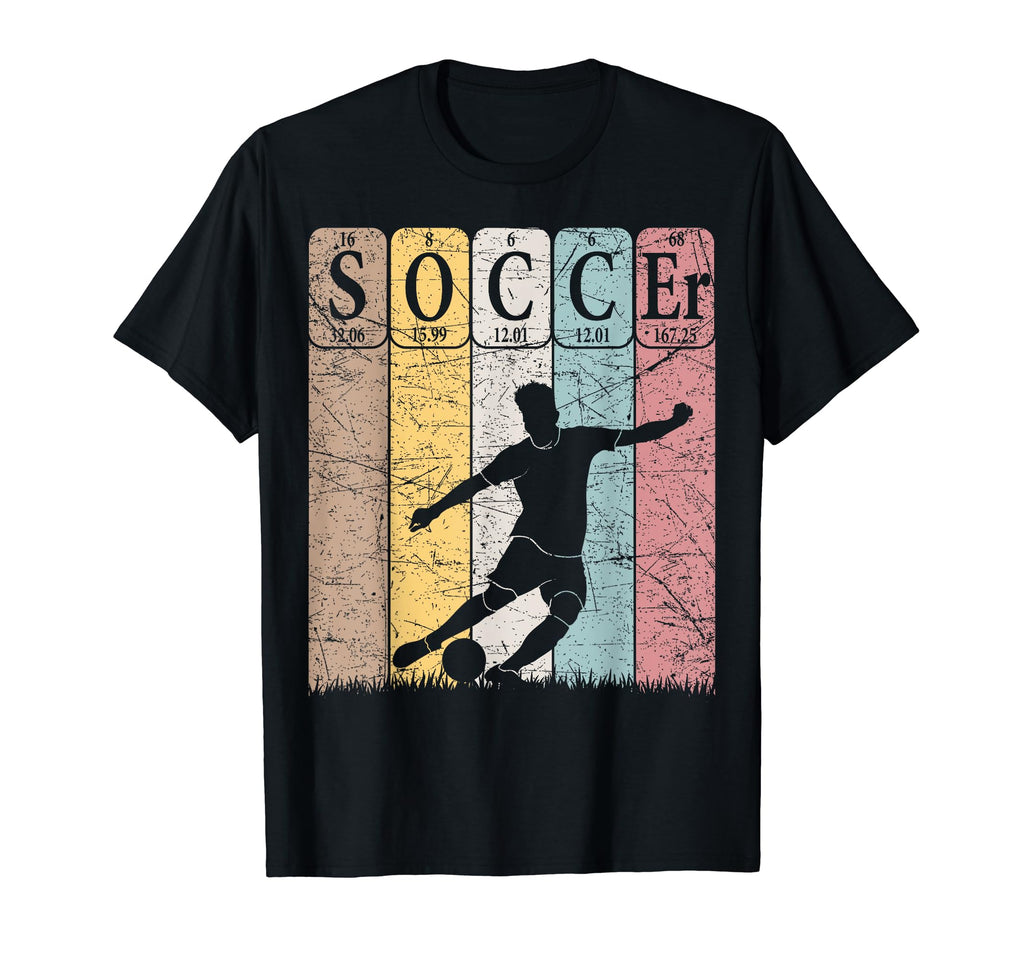 Soccer Periodic Table Elements T-Shirt - Casual Everyday Wear Men Women