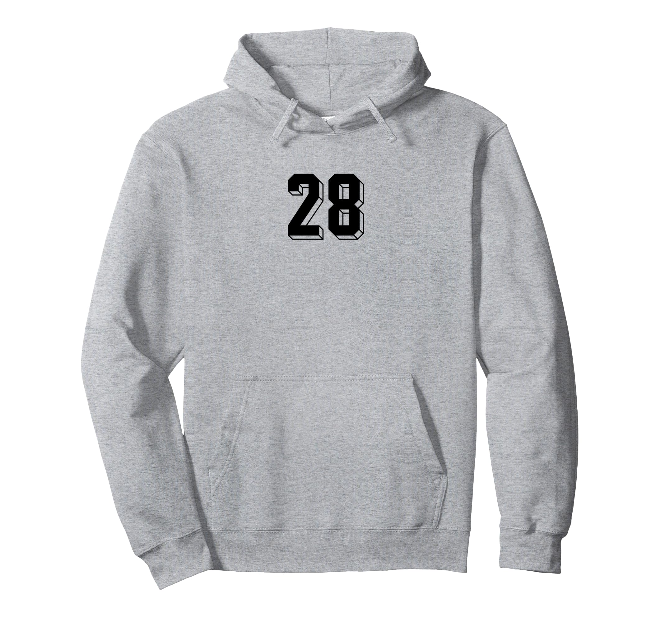 Number 28 80S 90S Soccer Team Jersey Hoodie - Novelty Apparel for Adults