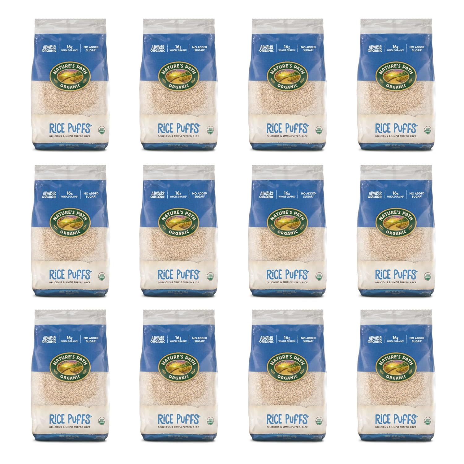Nature's Path Organic Rice Puffs Cereal, 6 oz, Pack of 12