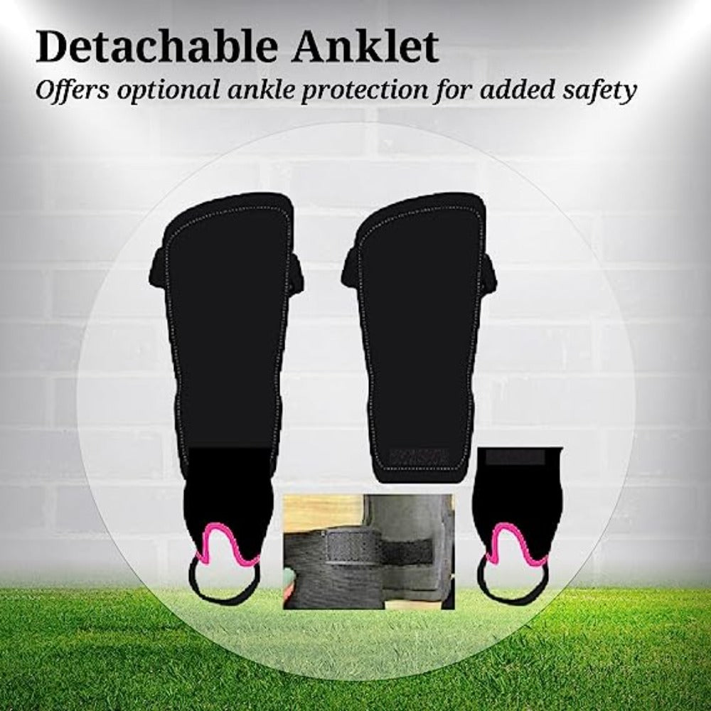 Zodiac Soccer Shin Guard with Detachable Ankle Protection-Pink