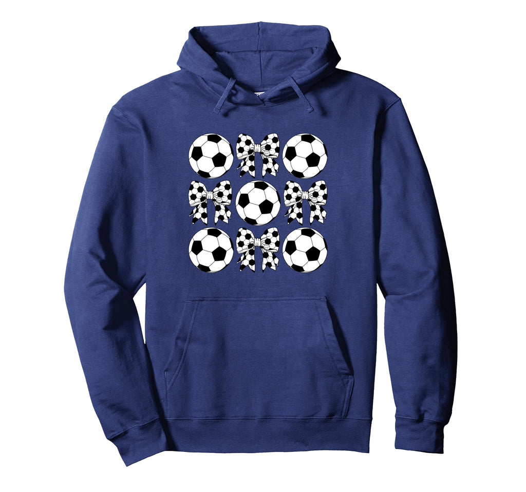 Womens Soccer Mama Coquette Bow Soccer Hoodie - Unique Graphic Men Women