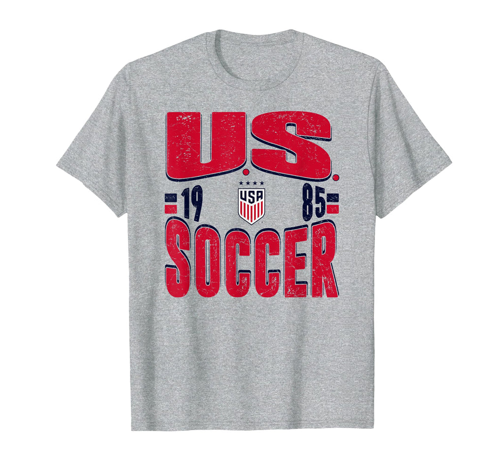 U S Soccer 1985 Gray Uswnt Officially T-Shirt - Graphic Print Unisex