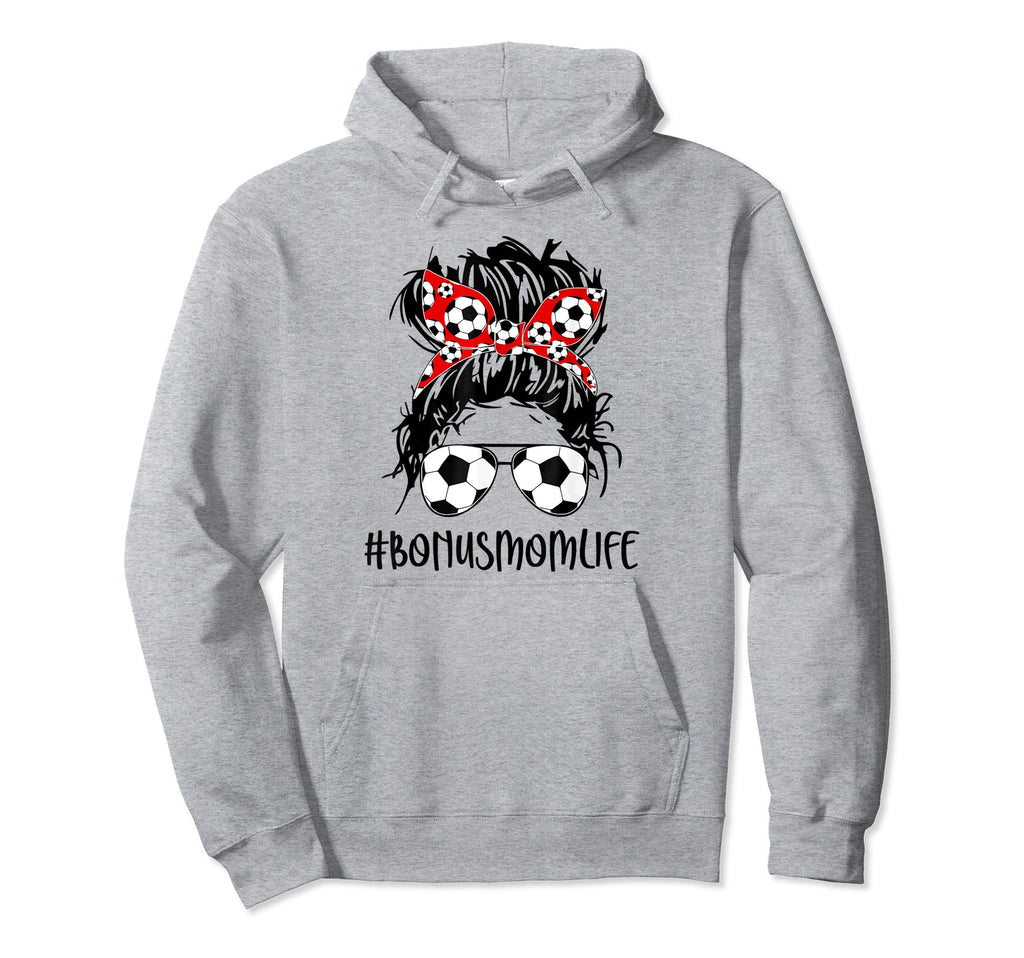 Bonus Mom Life Soccer Bonus Mom Mothers Hoodie - Minimalist Print Unisex