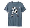 Dabbing Soccer Ball Halftone Funny T-Shirt - Minimalist Print for Adults