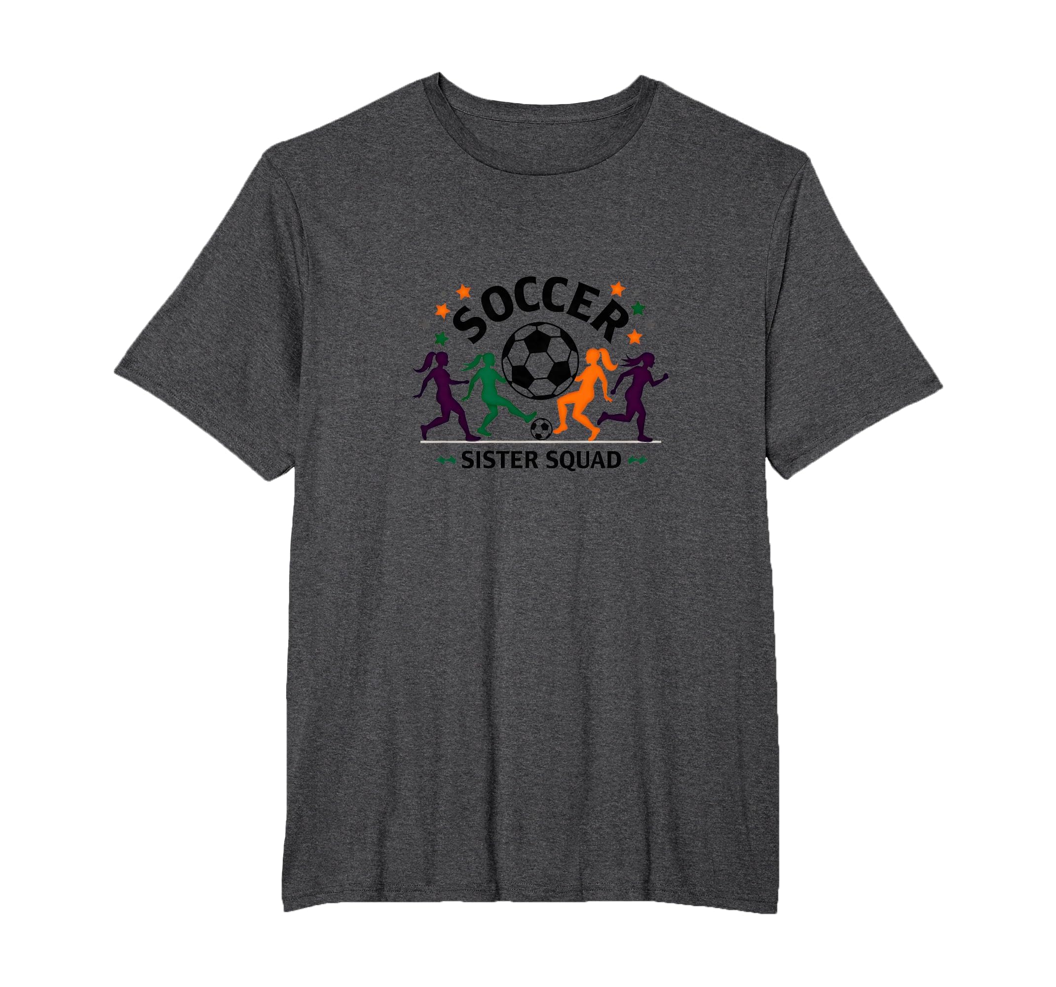 Soccer Sister Squad Team Spirit Sporty T-Shirt - Graphic Print for Adults