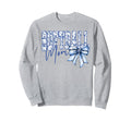 Floral Toile Blue Watercolor Sweatshirt - Graphic Print for Adults