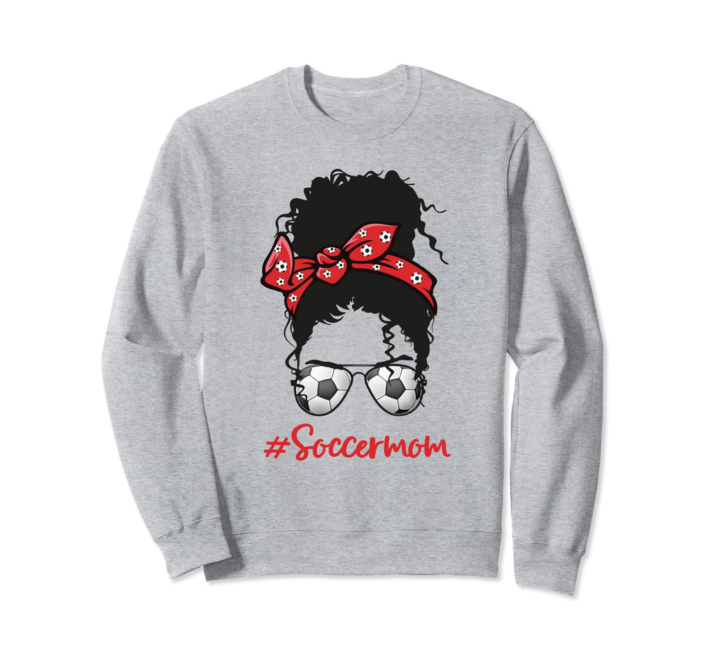 Black Soccer Mom Life Proud Mothers Sweatshirt - Graphic Print for Adults