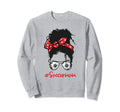 Black Soccer Mom Life Proud Mothers Sweatshirt - Graphic Print for Adults