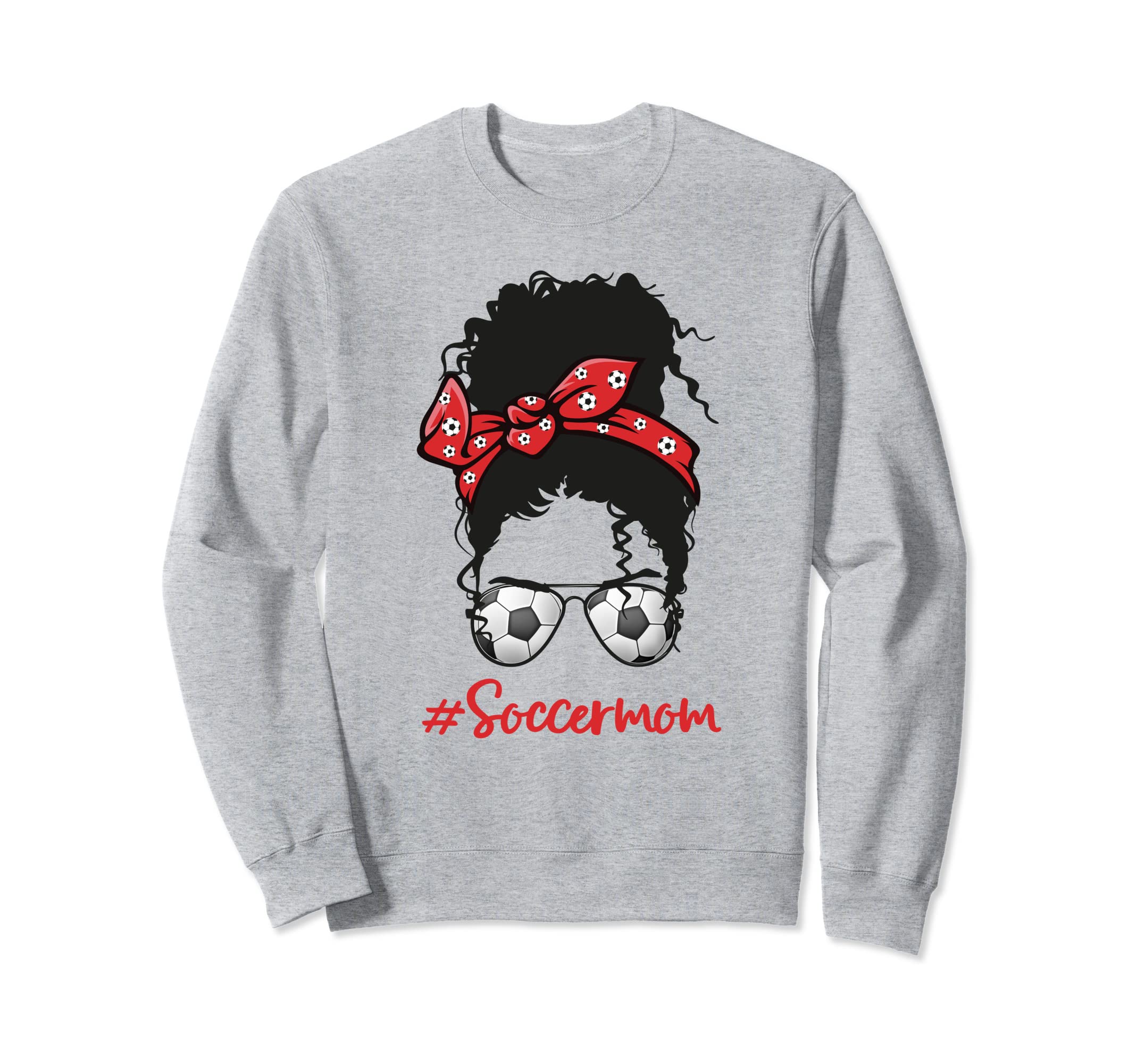 Black Soccer Mom Life Proud Mothers Sweatshirt - Graphic Print for Adults