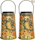 Waterproof Metal Hanging Solar Lantern, Decorative Outdoor Butterfly Light for Garden or Yard Use, Cool/Warm Lighting, 2 Pack