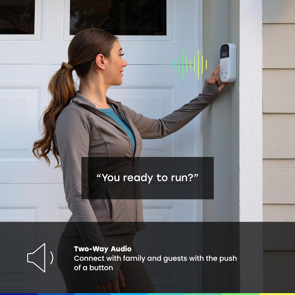 myQ Smart Garage Door Video Keypad with Wide-Angle Camera,Customizable PIN Codes,and Smartphone Control–Take Charge of Your Garage Access Works with Chamberlain, LiftMaster and Craftsman openers,White