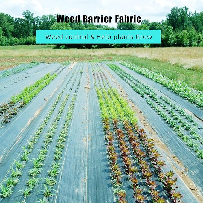 6 Ft x 300 Ft Heavy Duty Weed Barrier Landscape Fabric, 3.2Oz Professional Grade Weed Barrier Fabric for Gardening, Erosion Control & Construction, Durable Polypropylene Ground Cover