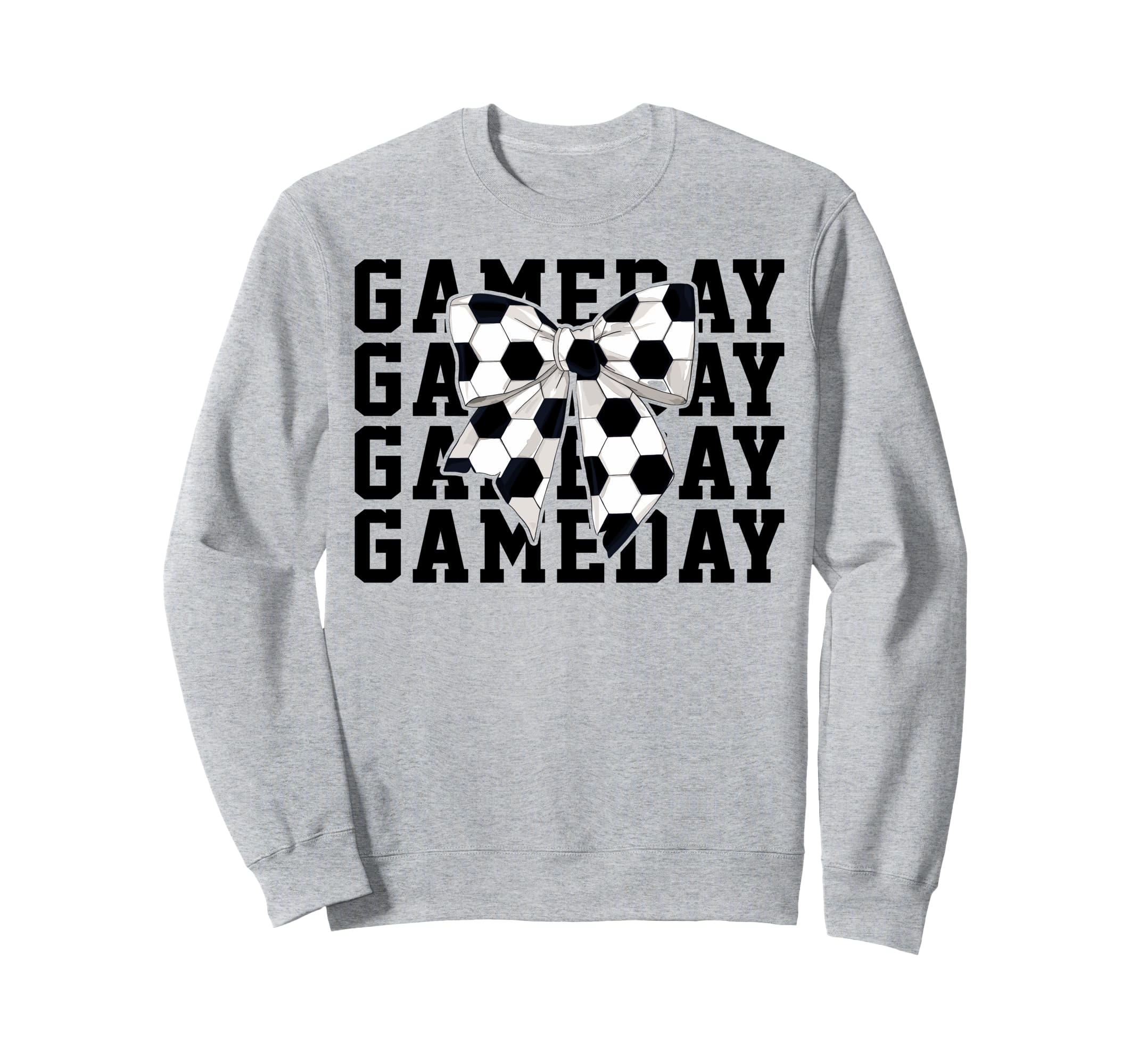 Soccer Lover Coquette Bow Sweatshirt - Casual Everyday Wear for Adults