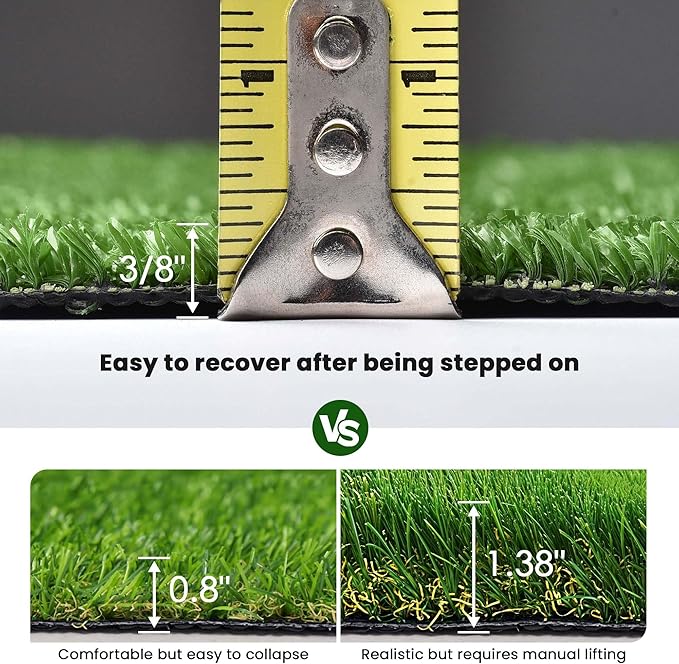 Yescom Sports Sled Strips Turf Gym Turf Flooring for Weight Sled Push Gym Equipment Outdoor Indoor Use 65'x5'(325 Sq.Ft) 0.4" H