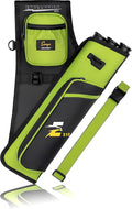 SUNYA Archery Hip Quiver for Arrows. Includes 3 Tubes Arrow Holder, Accessories Pockets and Waist Belt. Fit for Compound and Recurve Bow Practice.