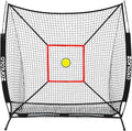 6 x 6 FT Baseball Net with 3 Diffferent Targets, Portable Practice Net for Batting，Hitting，Pitching and Throwing,Compact Package with Small Carrying Bag，Great for Kids