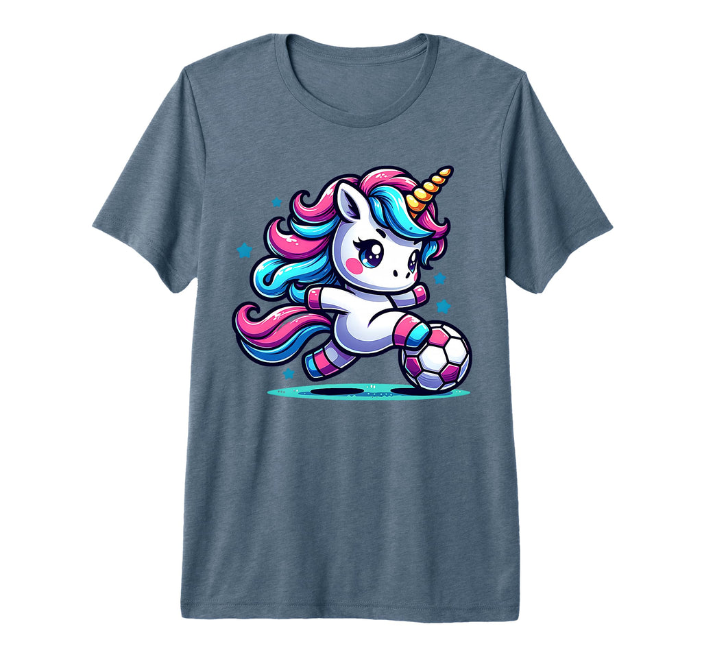 Footballer Unicorn Fans Soccer Team T-Shirt - Fun Novelty Design Unisex