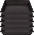 Square Plant Saucer 14 Inch 5 Pack，Plant Stand Plant Trays for Pots Heavy Duty Plastic Plant Saucers for Indoors Outdoors, Flower Pot No Holes Plant Lover Gardening Gifts