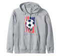 American Flag Distressed Soccer Sweatshirt - Unique Graphic for Adults