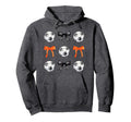 Basketballs Bows Soccer Player Black Hoodie - Fun Novelty Design Men Women