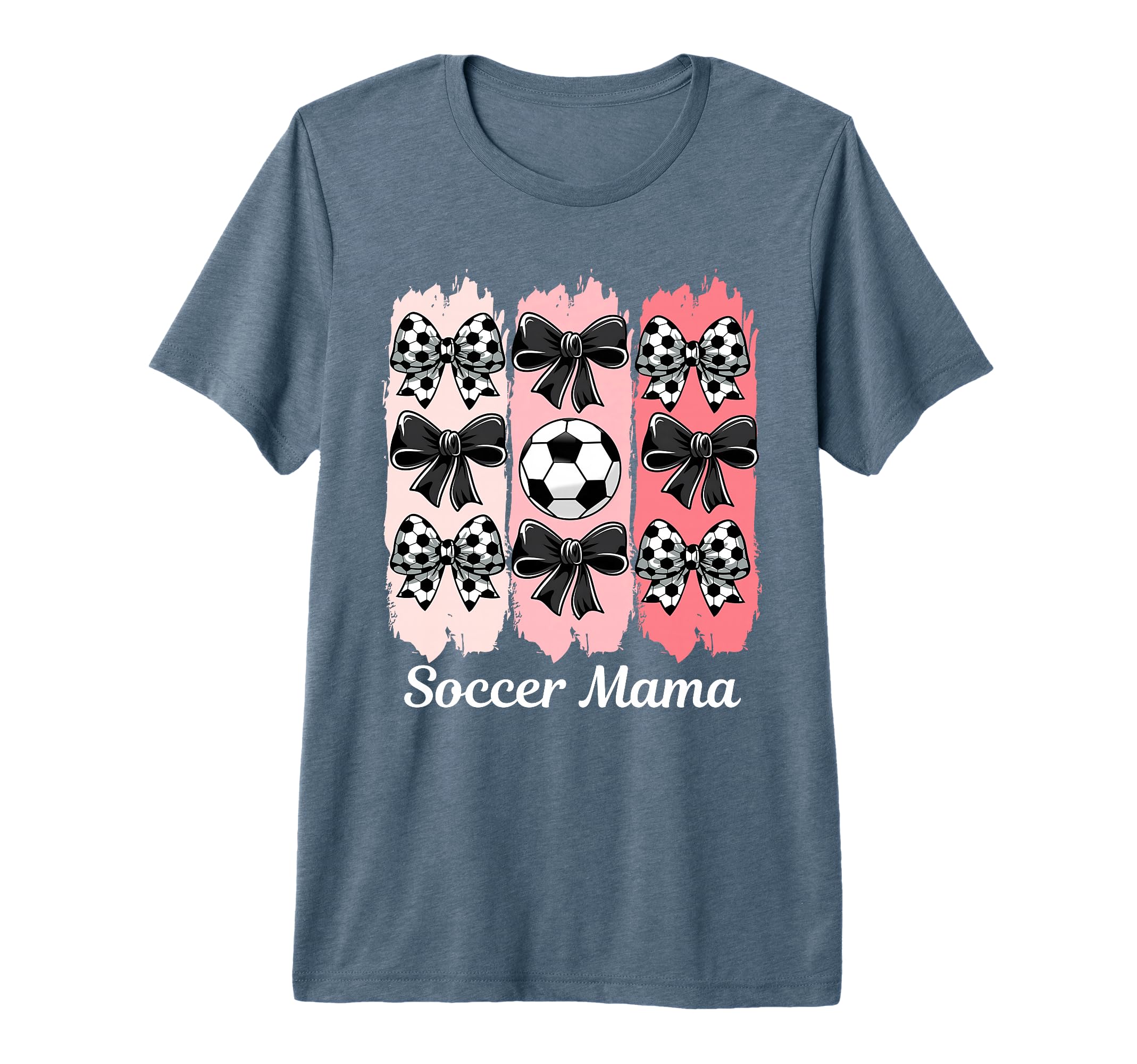Soccer Mama Coquette Bow Soccer Mom Soccer T-Shirt - Unique Graphic Unisex
