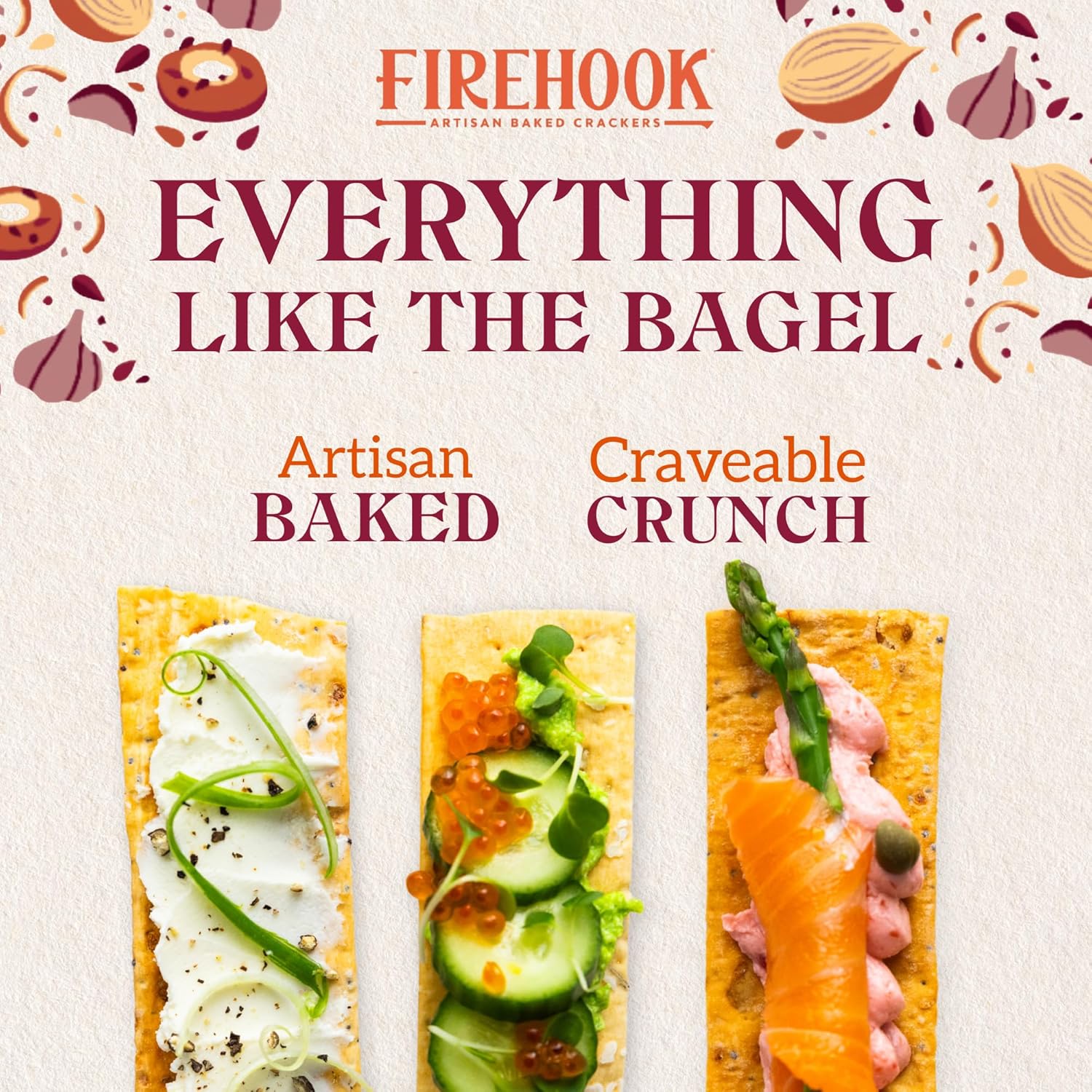 Firehook Crackers, Everything Seasoning, 5.5 oz, Case of 8