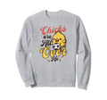 Chicks All Over Me Soccer Easter Sweatshirt - Graphic Print Unisex