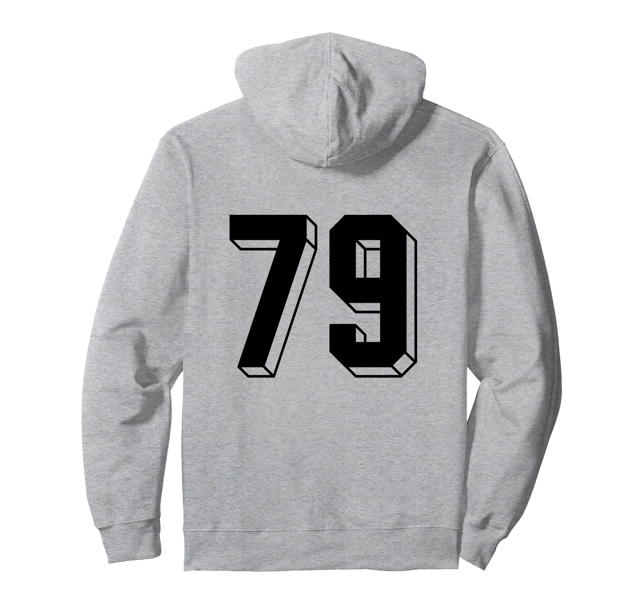 Number 79 Backside 80S 90S Team Jersey Hoodie - Fun Novelty Design Unisex