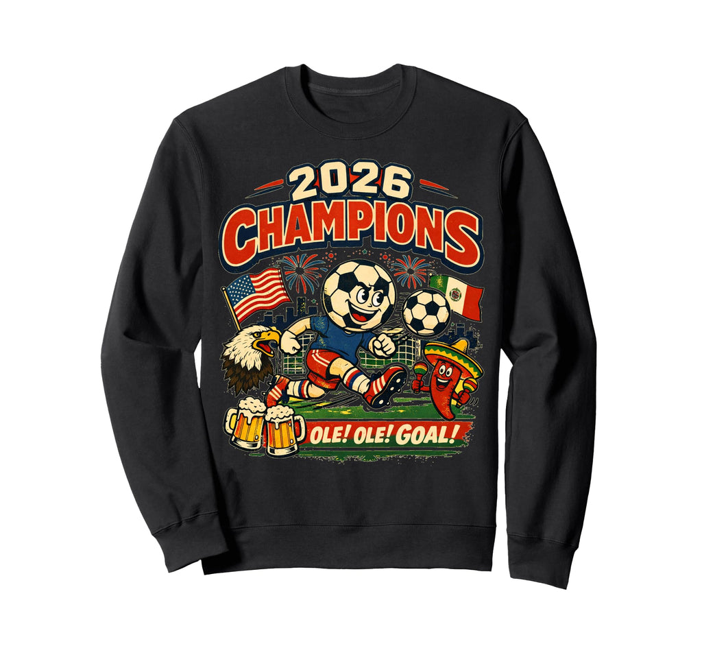 Soccer Champions 2026 Foodball Sweatshirt - Custom Art Print Men Women