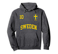 Sweden Team No 10 Sports Swedish Flag Hoodie - Trendy Graphic for Adults