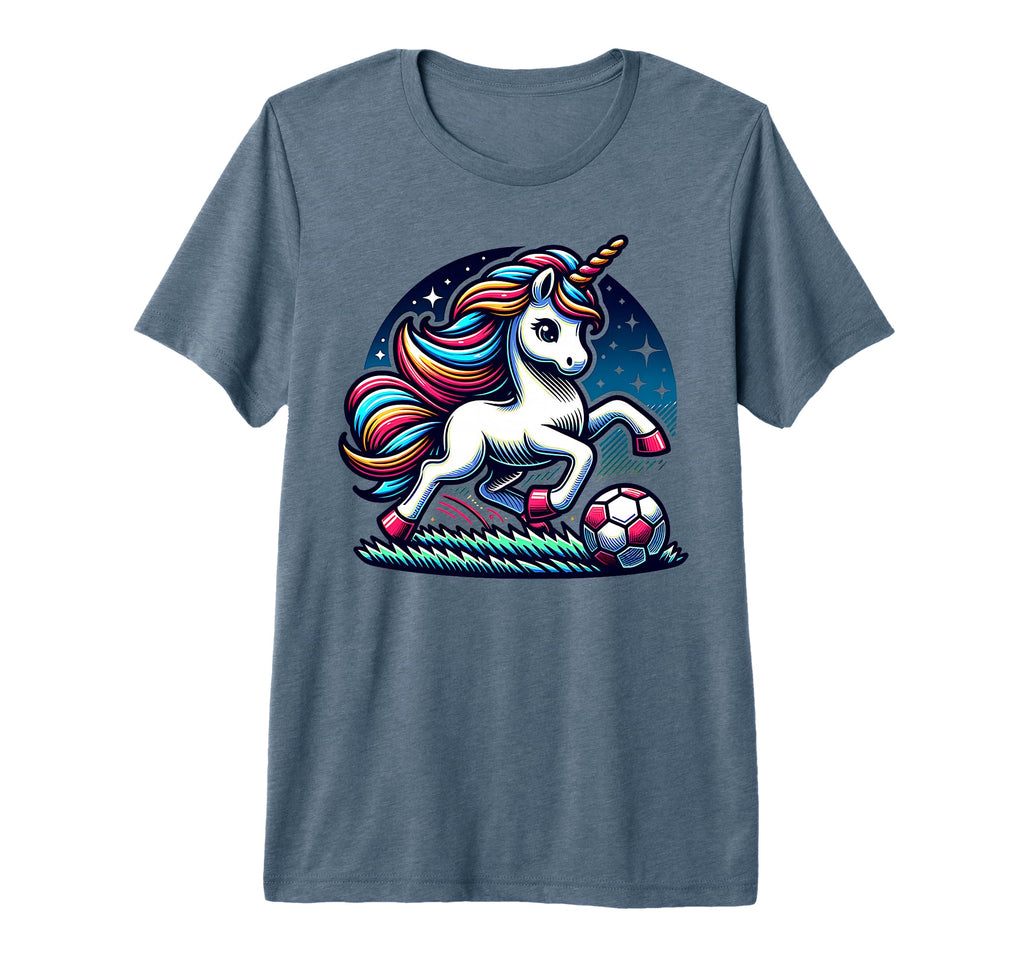 Footballer Unicorn Fans Soccer T-Shirt - Fun Novelty Design for Adults