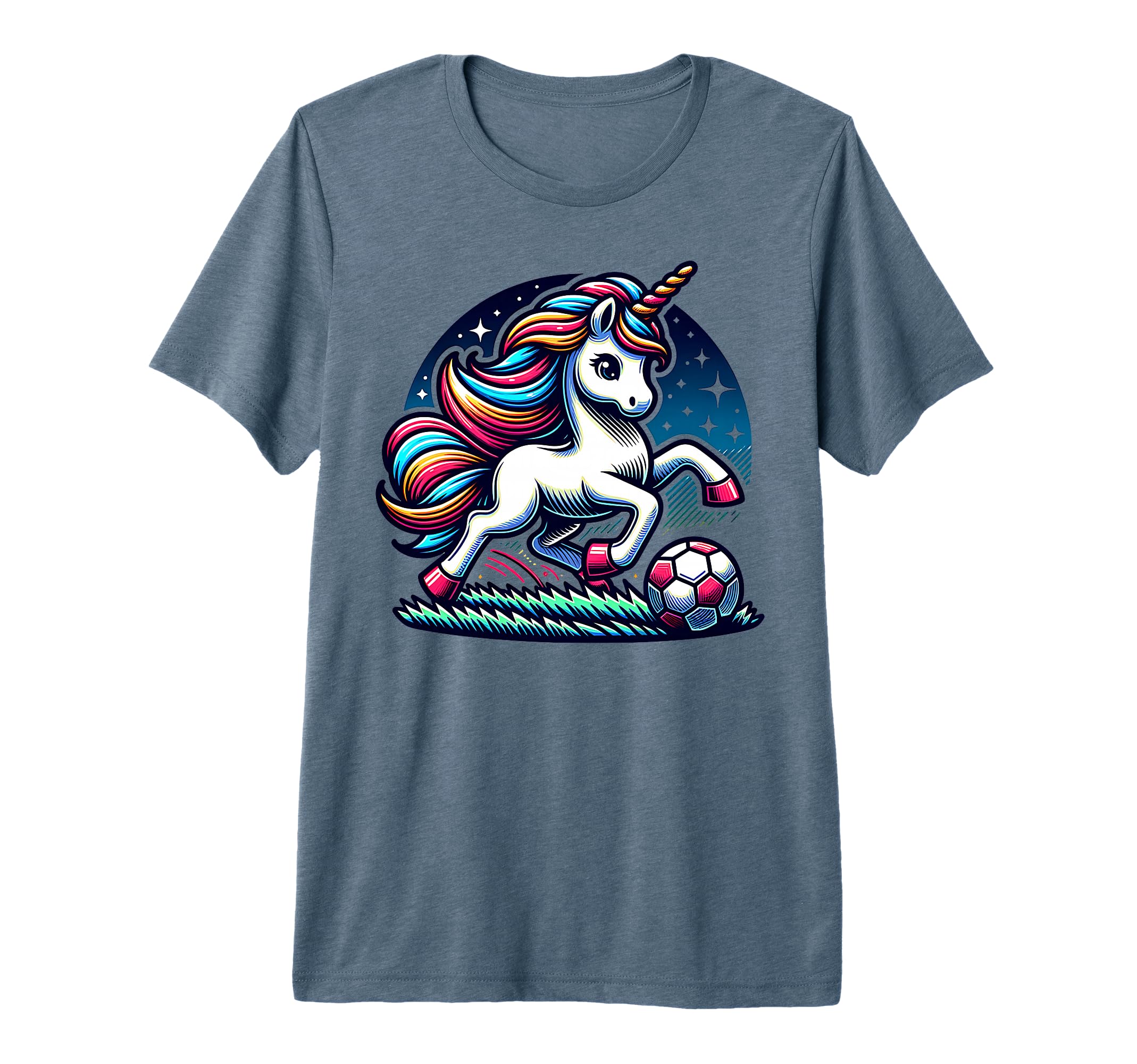 Footballer Unicorn Fans Soccer T-Shirt - Fun Novelty Design for Adults