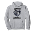100 Days School Soccer Heart Love 100Th Day Hoodie - Graphic Print Unisex