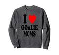 I Heart Love Goalie Moms Hockey Sweatshirt - Custom Art Print for Adults