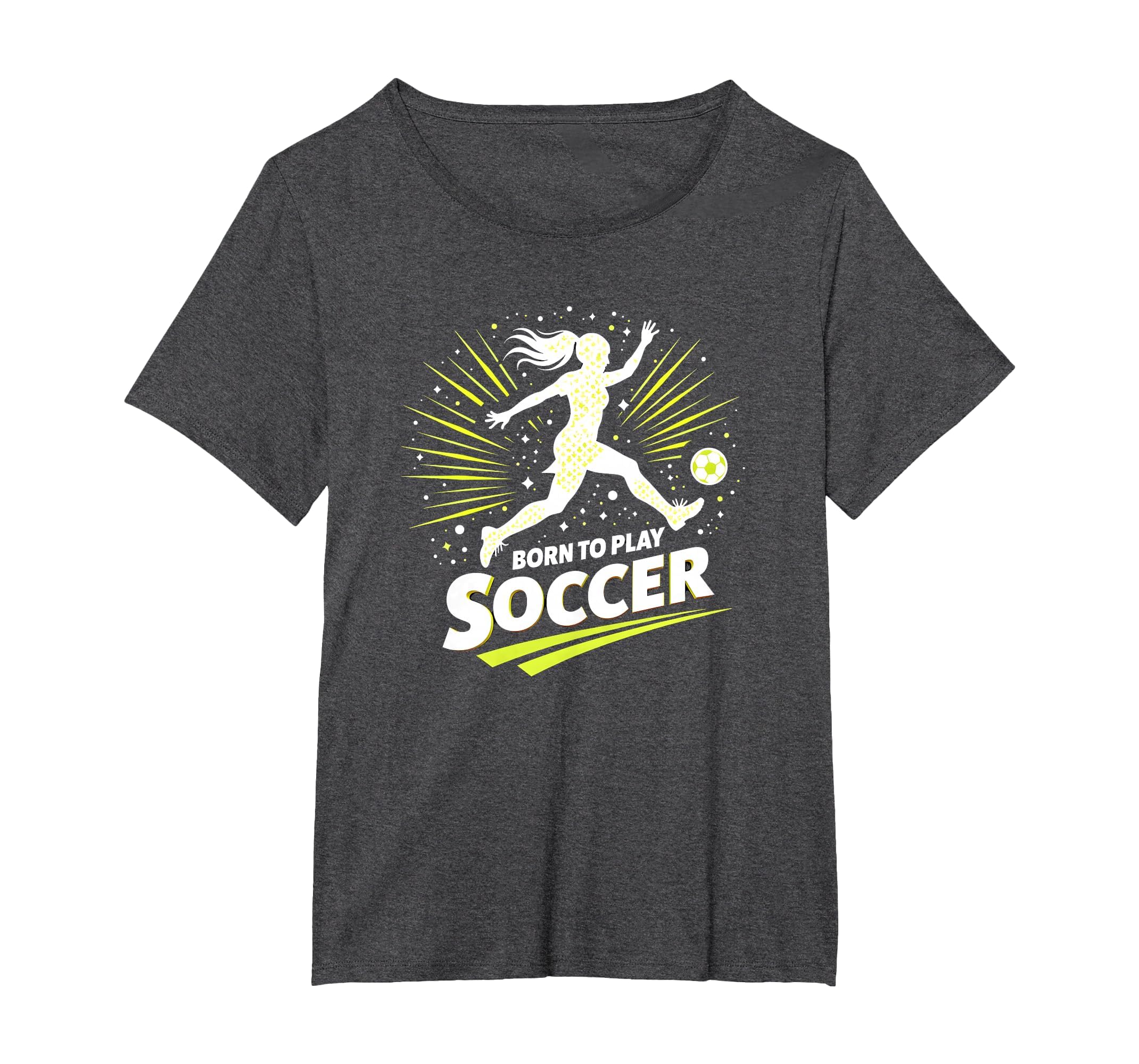 Born To Play Soccer Womens Inspirational T-Shirt - Minimalist Print Unisex