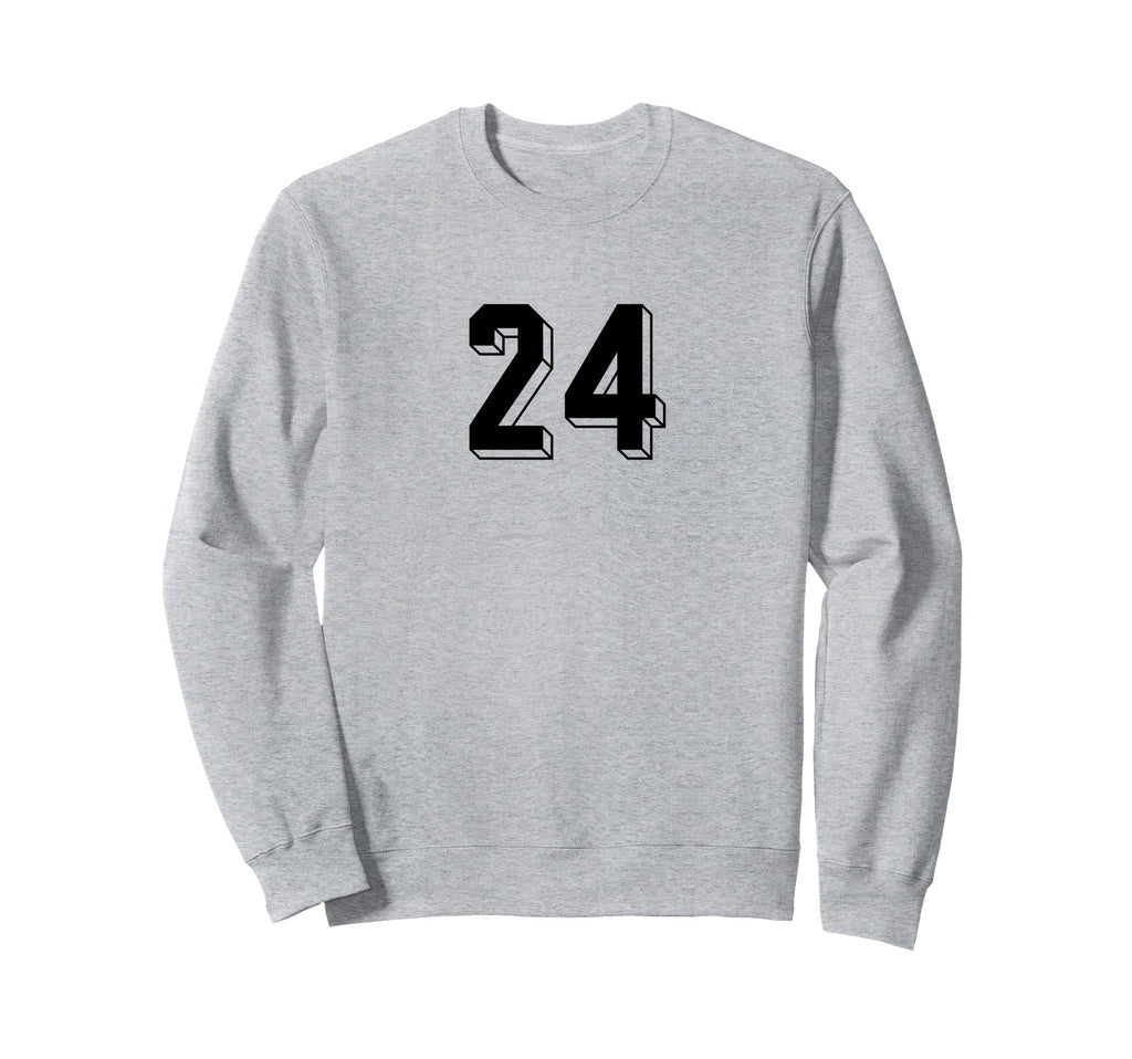 Number 24 80S 90S Soccer Team Sweatshirt - Trendy Graphic for Adults