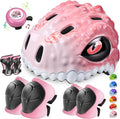 Toddler/Kids Bike Helmet Set for Boys Girls 3D Adjustable Kids Helmet Protective Gear Set Knee Elbow Wrist Pads and Multi-Sports Skateboard Scooter Cycling Roller Balance Bike