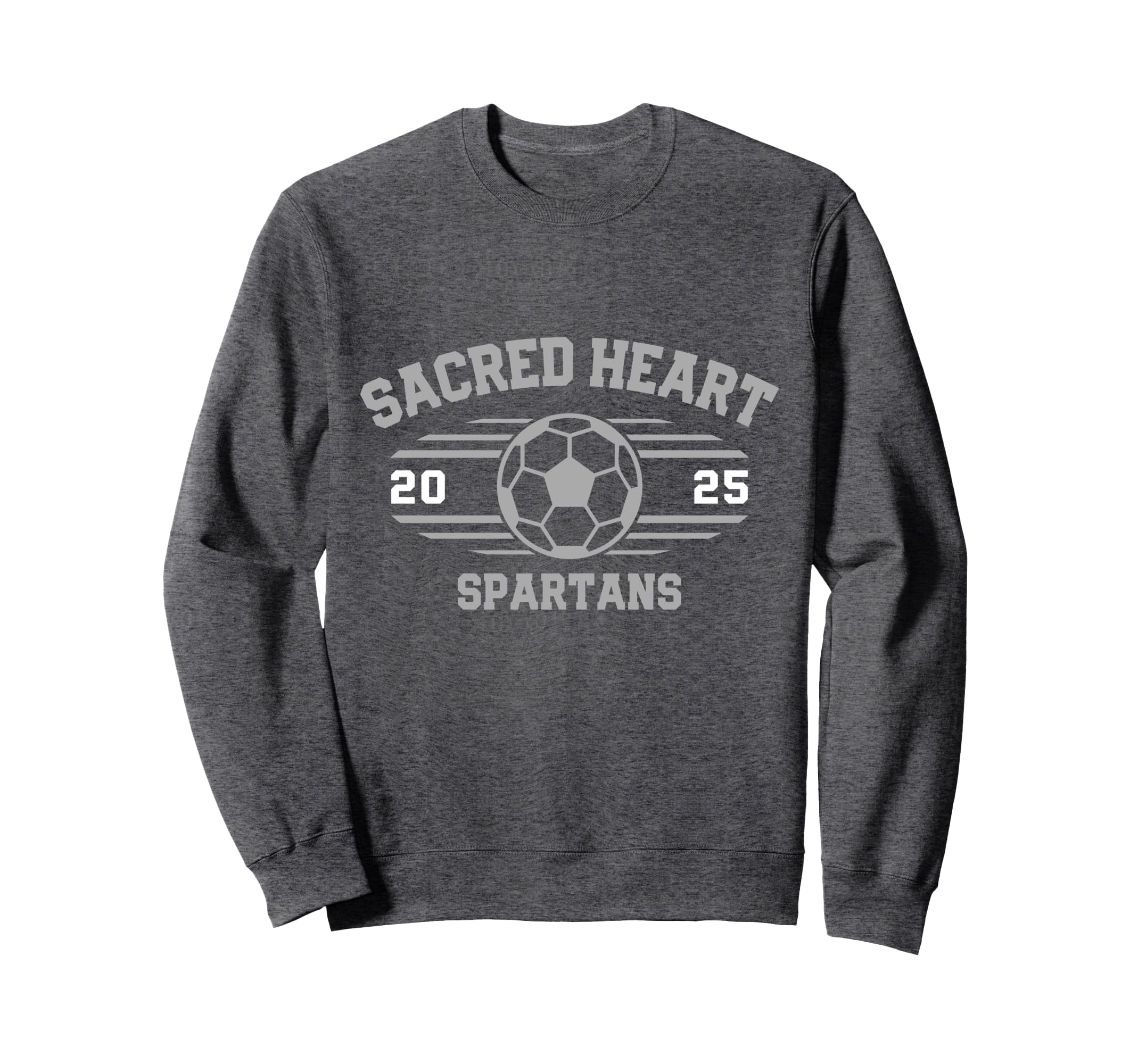 Sacred Heart Spartans Soccer Sweatshirt - Fun Novelty Design for Adults