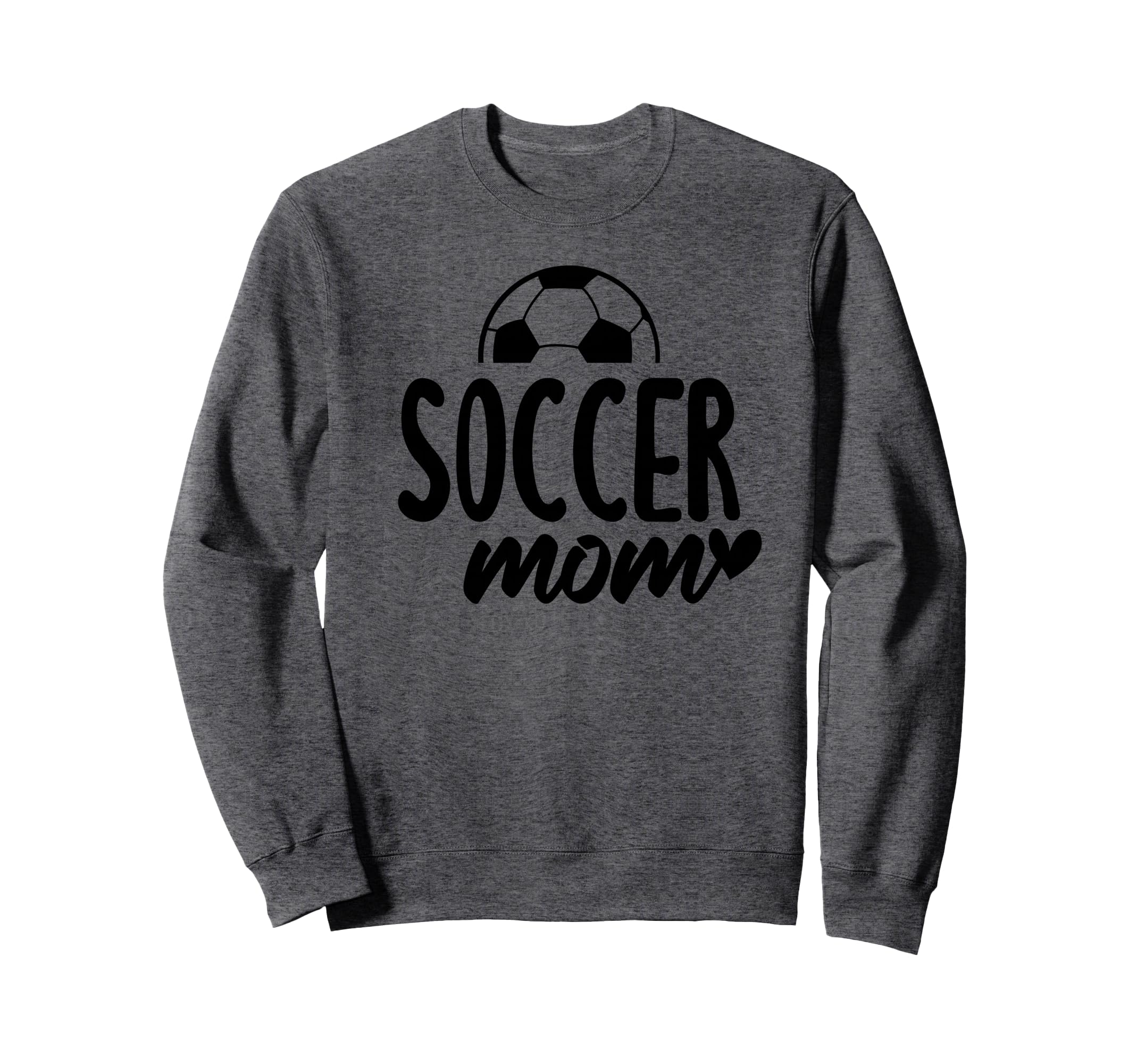 Soccer Mom Heart Script Font Sweatshirt - Novelty Apparel Men Women