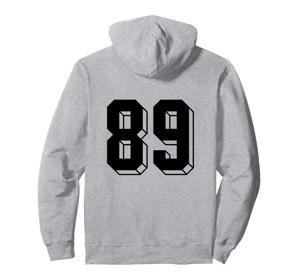 Number 89 Backside 80S 90S Team Jersey Hoodie - Novelty Apparel for Adults