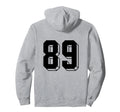 Number 89 Backside 80S 90S Team Jersey Hoodie - Novelty Apparel for Adults