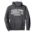 Charlotte College University Nc Sweatshirt - Minimalist Print for Adults
