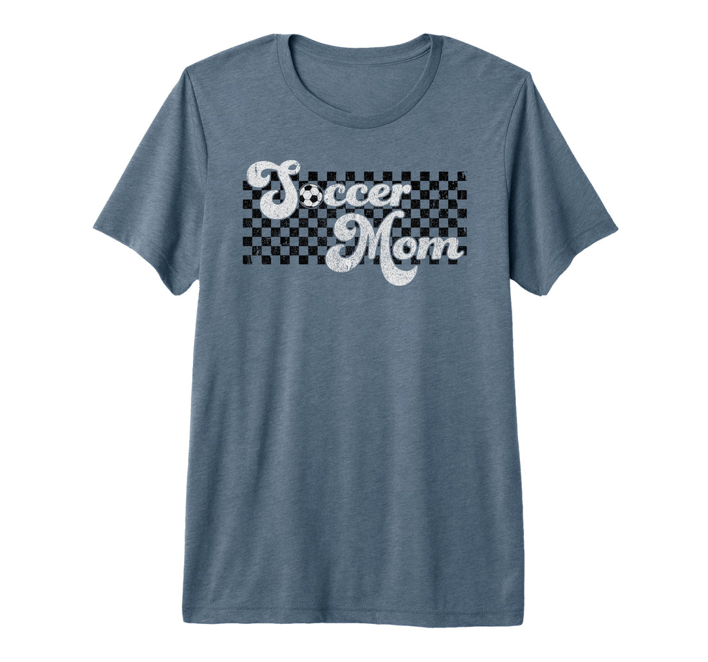 Soccer Mom Soccer Mama Checkered T-Shirt - Fun Novelty Design Unisex