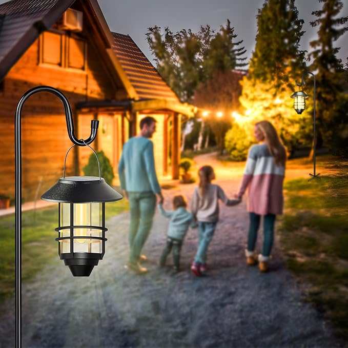 XDW-GIFTS Bird Feeder Pole for Outdoor, 2-Pack 60 Inch Shepherds Hooks Heavy Duty Garden Pole for Hanging Plant Basket, Solar Light Lanterns, Garden Plant Hanger Stands with 5 Base Prongs