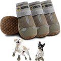 Hcpet Dog Shoes for Large Dogs, Breathable Dog Booties for Small Medium Dogs, Anti-Slip Dog Boots & Paw Protectors for Hot Pavement Winter Snow Hiking with Reflective Straps Army Green Size 2