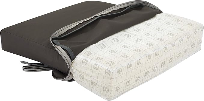 Classic Accessories Ravenna Water-Resistant 21 x 19 x 5 Inch Patio Seat Cushion, Dark Taupe, Patio Loveseat Cushion