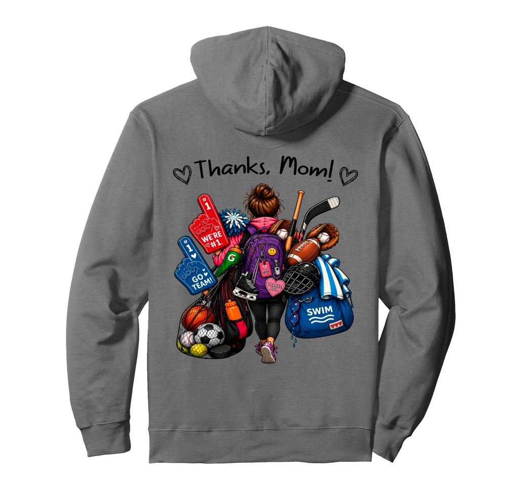 Mothers Day Thanks Mom Soccer Baseball Hoodie - Streetwear Style Men Women