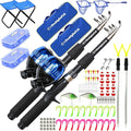 DaddyGoFish Kids Fishing Pole - Rod Reel Combo Tackle Box Starter Set - First Year Small Dock Gear Kit for Boys Girls Toddler Youth Age Beginner Little Children Junior Anglers Older Kids