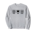 Peace Love Futsal Indoor Soccer Sweatshirt - Minimalist Print Unisex